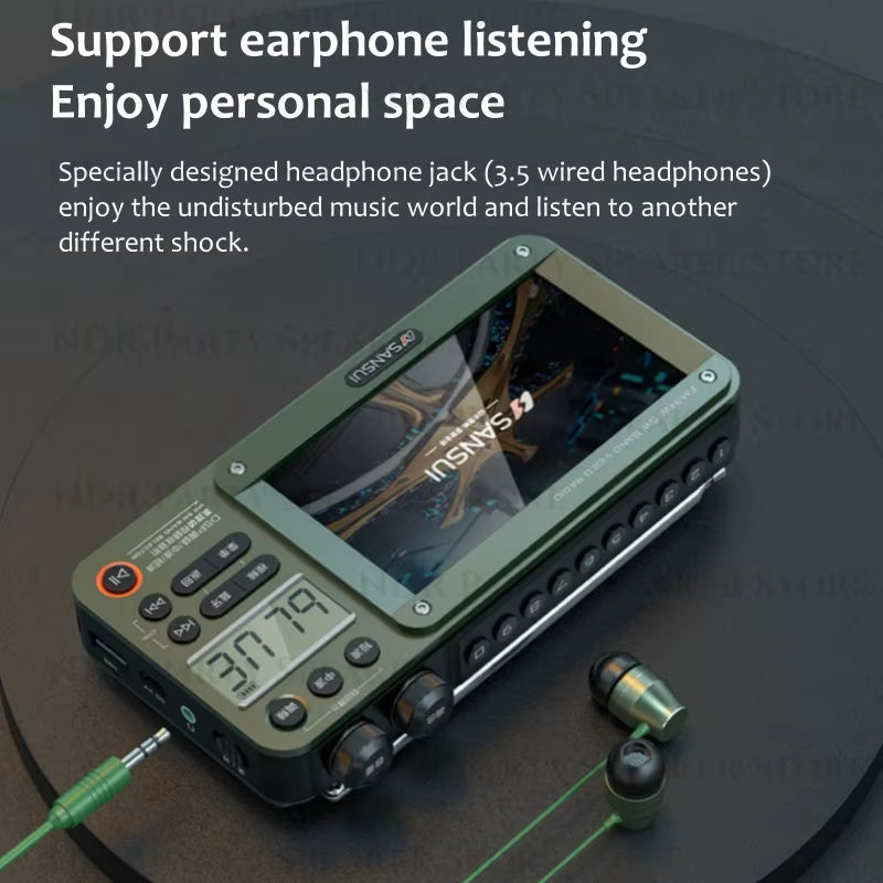 F50 Portable Old-Fashioned Rechargeable Radio Semiconductor Video Player Outdoors Multifunctional Wireless Bluetooth Speakers