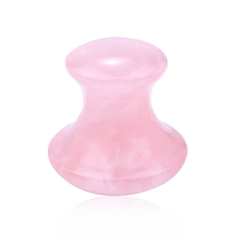 SPA Therapy Jade Roller Face Lifting Massage Wrinkle Remover Natural Rose Quartz Mushroom Shape Facial Acupuncture Gua Sha Tool