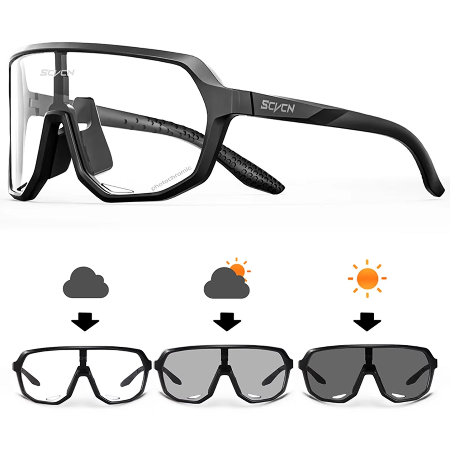 Photochromic Cycling Sunglasses MTB Glasses Road Bike Cycling UV400 Goggles Men Women Outdoor Bicycle Sports Eyewear New