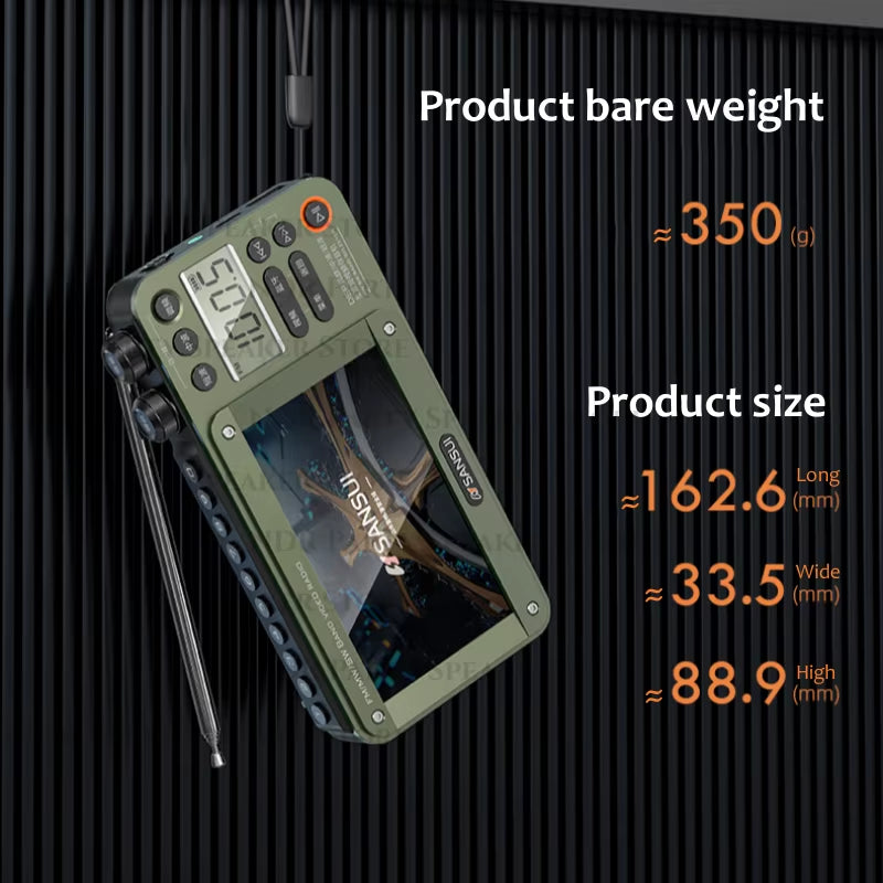 F50 Portable Old-Fashioned Rechargeable Radio Semiconductor Video Player Outdoors Multifunctional Wireless Bluetooth Speakers