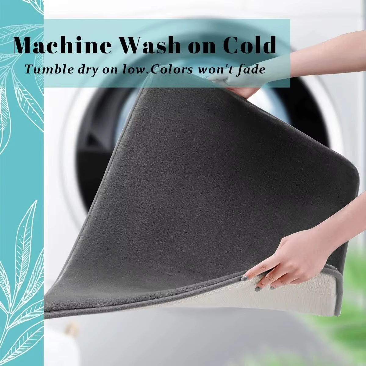 Absorbent Floor Mat Non Slip Bath Mat anti Slip Coral Velvet Bathroom Floor Mat Door Mat Home Decoration