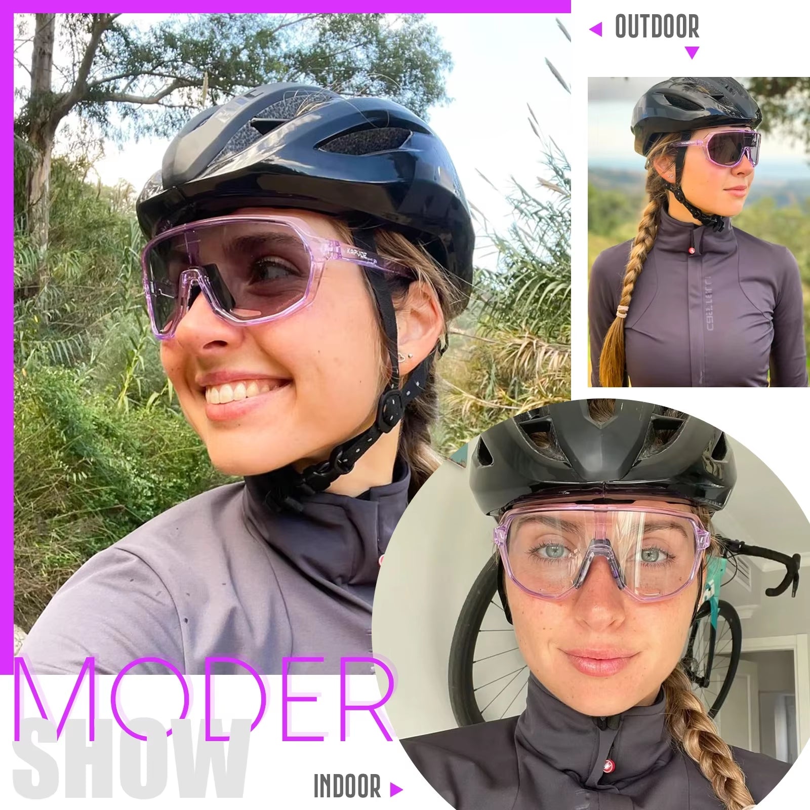 Photochromic Cycling Sunglasses MTB Glasses Road Bike Cycling UV400 Goggles Men Women Outdoor Bicycle Sports Eyewear New