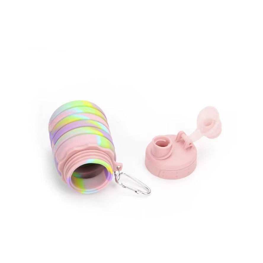 New Portable Silicone Water Bottle Retractable Folding Coffee Bottle Cups E Outdoor Travel Tools Collapsible Sport Bottles