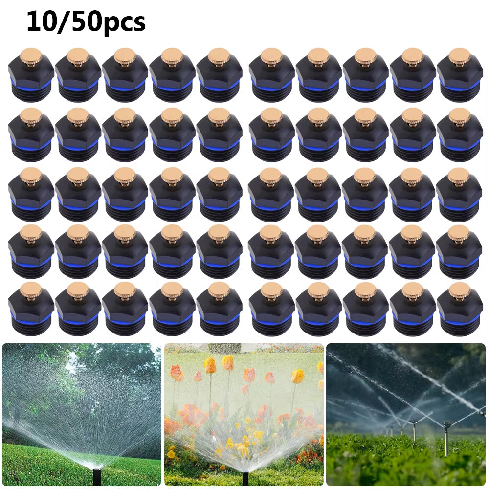 10Pcs 50Pcs 1/2 Inch DN15 Thread Garden Sprinklers Plastic Lawn Watering Sprinkler Head Irrigation Agriculture Sprayers Nozzles