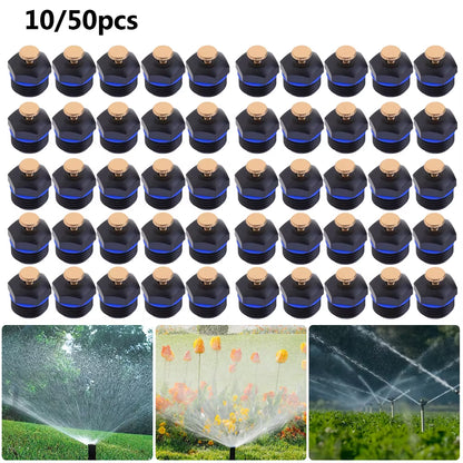 10Pcs 50Pcs 1/2 Inch DN15 Thread Garden Sprinklers Plastic Lawn Watering Sprinkler Head Irrigation Agriculture Sprayers Nozzles