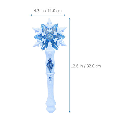 Light up Glow Snowflake Wand Kid Girl Cosplay Light up Snowflake Wand Glow Snow Stick Glow Stick Princess Queen Role Play Wand