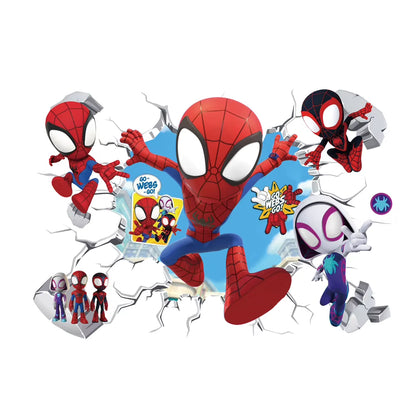 Cute Mini Spiderman Super Heroes Wall Stickers for Kids Room Decoration Home Bedroom PVC Decor Cartoon Movie Mural Art Decals