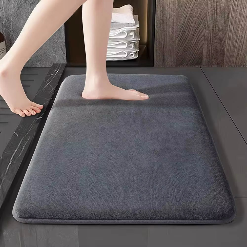 Absorbent Floor Mat Non Slip Bath Mat anti Slip Coral Velvet Bathroom Floor Mat Door Mat Home Decoration