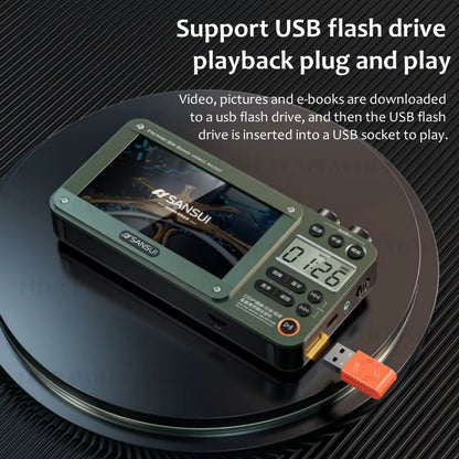 F50 Portable Old-Fashioned Rechargeable Radio Semiconductor Video Player Outdoors Multifunctional Wireless Bluetooth Speakers