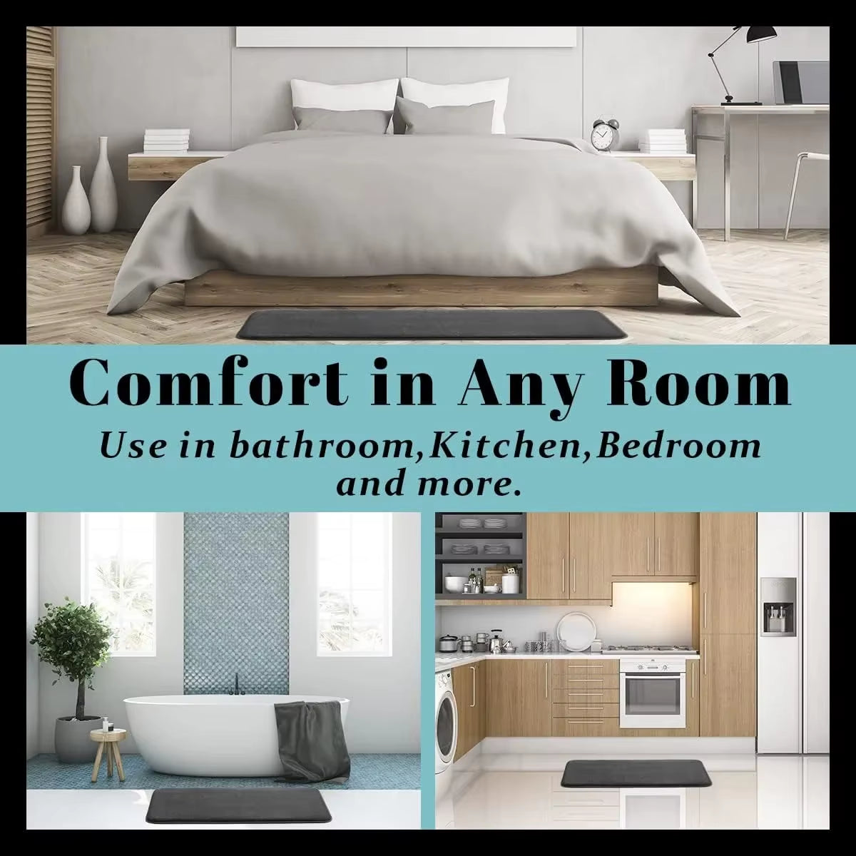 Absorbent Floor Mat Non Slip Bath Mat anti Slip Coral Velvet Bathroom Floor Mat Door Mat Home Decoration