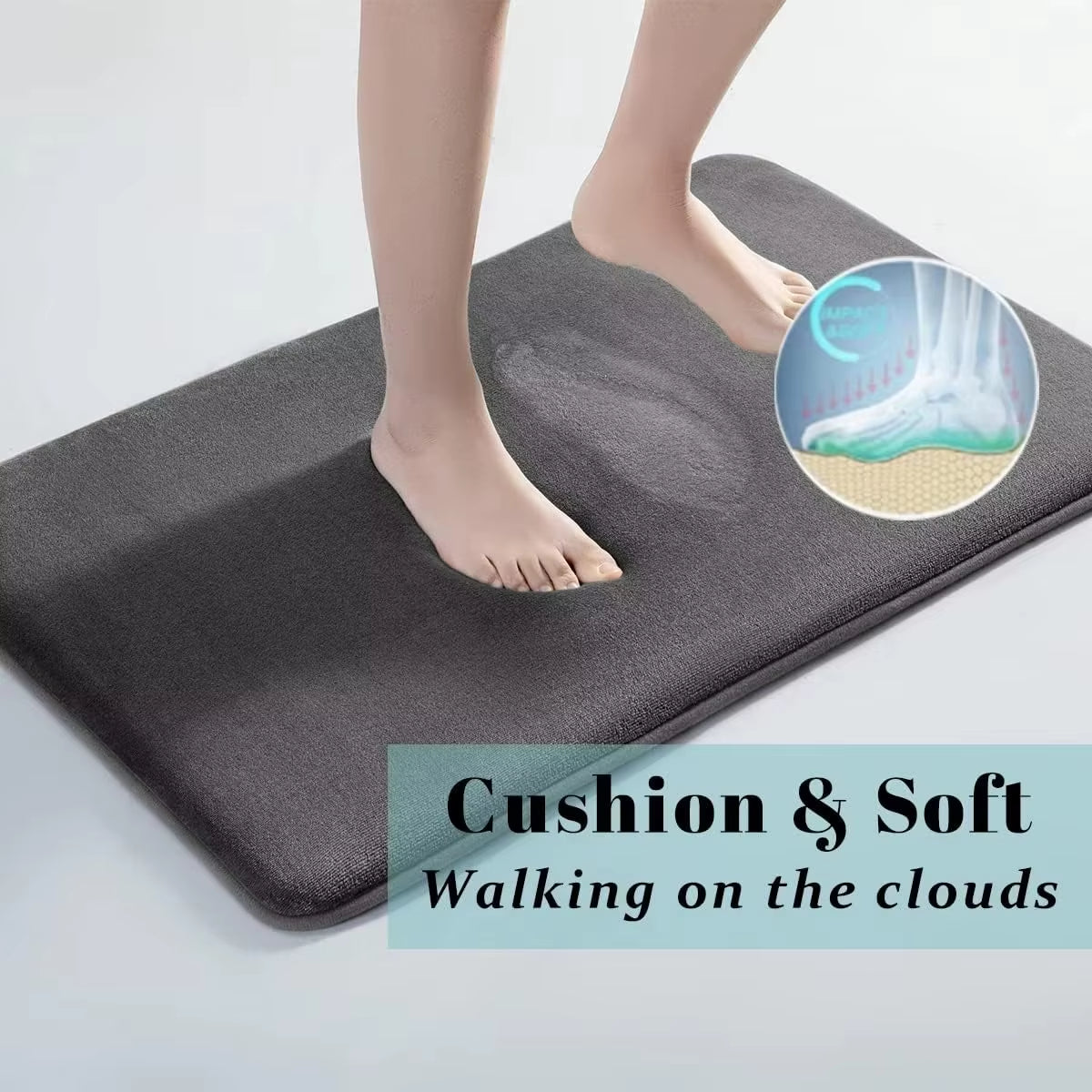 Absorbent Floor Mat Non Slip Bath Mat anti Slip Coral Velvet Bathroom Floor Mat Door Mat Home Decoration